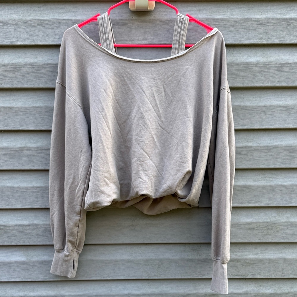 Offline by Aerie | Off the Shoulder Pullover Sweatshirt size Medium